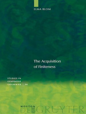 cover image of The Acquisition of Finiteness
